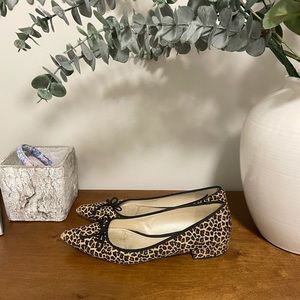 Leopard pointed flats
